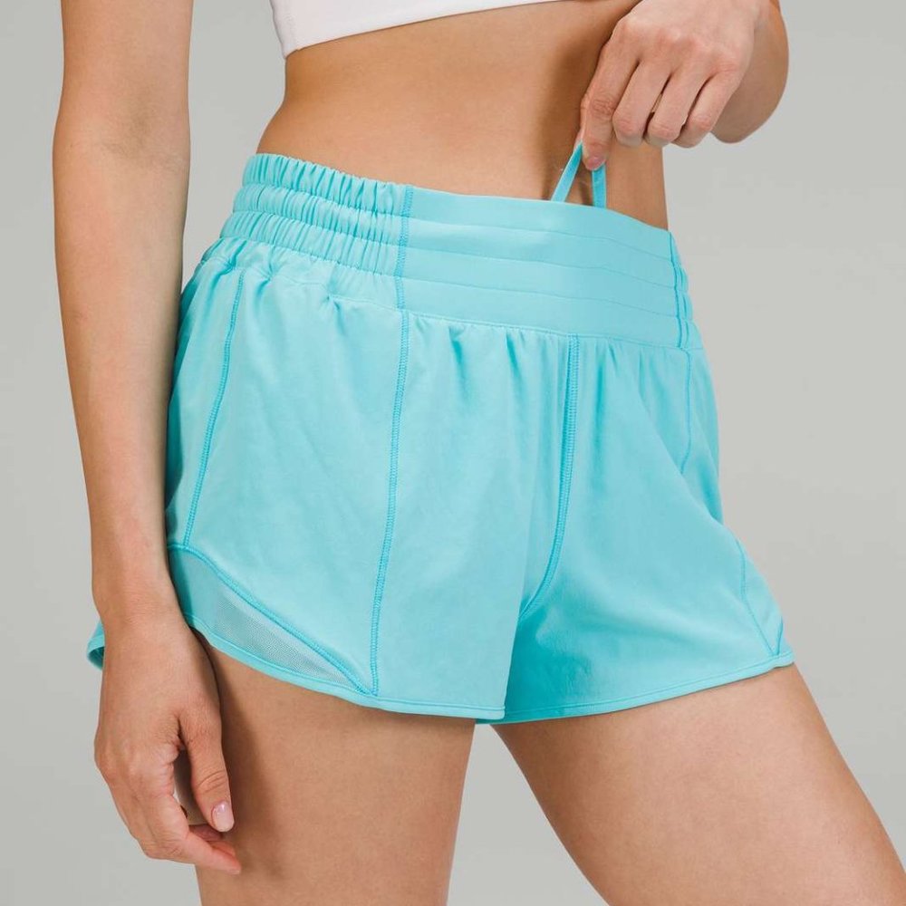 **DISO** ELECTRIC TURQUOISE HOTTY HOT 2.5" HIGH RISE SIZE 6